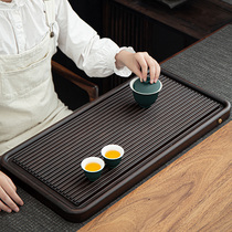 Xia Wei tea tray bamboo household whole tea table simple drain pan large small simple bamboo set drainage tea Sea