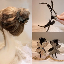 Gball head grab clip rhinestone headwear girl hair jewelry butterfly Korean ins Net red hair card fairy tide