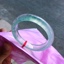 Natural Burmese old pit A goods round strip floating flower jade bracelet jade bracelet ice species fresh jade bracelet childrens model with certificate