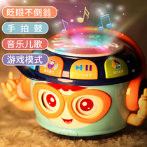 Infants and young childrens hand drum music drum rechargeable early education puzzle 0-1 years old 38 months baby toy