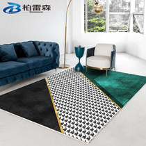 Nordic Modern Minimalist Home Living Room Carpet Light Extravagant Green Folk Sleeping Mat Abstract Golden Geometric Bedrooms Full Bunk Beds