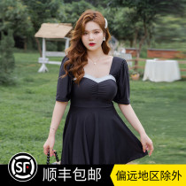 Conjoined swimsuit woman covered with belly to gather sexy and conservative large breasts big code fat mm200 catty hot spring new