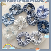 Floral headdress summer temperament advanced sense Net red ponytail tie meatball head large intestine Hairband simple hipster hair rope