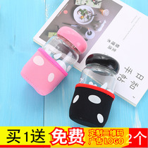 Water Cup hand cup glass female student Korean portable large capacity children creative couple cute gift Cup