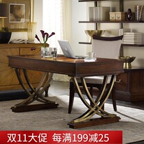 American solid wood desk chair simple home retro computer desk bedroom office table modern writing desk small apartment