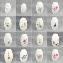 Lamp Accessories Milk White Frosted Dragon Egg Up And Down Opening Glass Lampshade Modern Chandelier Restaurant Chandelier Lamp Shade