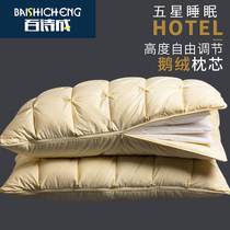 Baishicheng 95 white goose down down pillow pillow core cotton single adult five-star hotel pillow a pair of double
