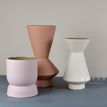 Creative ceramic vase Morandi art ornaments Nordic soft decorations living room dried flower vase decoration light luxury