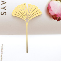 (Ginkgo biloba)Chinese style classical empty brass leaf bookmark creative gift to send classmate teacher gift