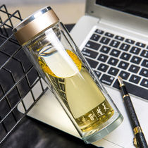 Double layer thickened glass-cup water glass upscale glass-cup insulated cup large-capacity explosion-proof male and female office cup tea water glass