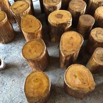 Log shoe-changing stool vertebra solid wood pier coffee table with stool large plate bracket Big Board foot factory direct sales