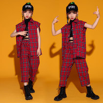 Childrens Street Dance Suit Girl Loose Tide jazz Dance Costume Spring Summer Less Kids Hip Hop Hiphop Fried Street Play Out