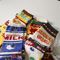 Net red stockings stockings tide ins Street Korean version of personality high waist early autumn Korean version of wearing socks women