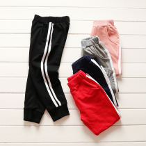 Childrens pants cotton 4 sports pants 5 girls Baby 6 leisure 7 trousers 8 years old children Spring and Autumn single pants