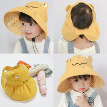 Childrens empty top hat mens spring and summer new sunscreen sun hat folding large eatery beach cap for a child out of the sun hat