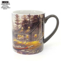 Foreign Trade Boutique LANG Mug Standard American Mark Painted Cup Wooden House Coffee Cup Handy Cup