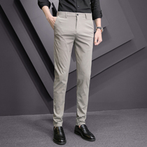 Casual pants men Korean trend 2021 autumn new business pants straight pants handsome slim foot pants men