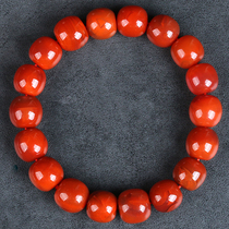 49 28 grams (flame pattern old type) beautiful color old South red agate bracelet bracelet