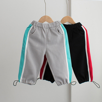 Broken clearance childrens leisure trousers boys closing pants childrens tie pants sports pants