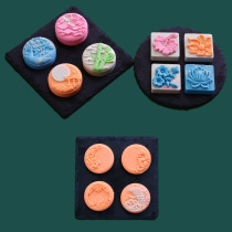 New Mid-Autumn Festival moon cake mold non-stick ice skin hand-pressed model printing with wide-style moon cake household