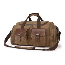 Large capacity portable canvas travel bag Mens duffel bag Shoulder travel bag Travel bag Short-distance luggage bag Boarding bag