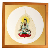 Decorative painting Bodhi leaf Buddhist figure Guanyin Sakyamuni Dunhuang Puxian Bodhisattva Flying Picture Collection Gifts