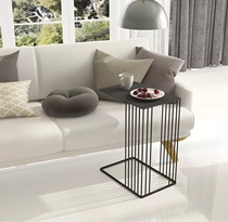 Nordic light luxury C-type U-shaped side bed and breakfast Living room bedroom small table Sofa small narrow high simple side table Coffee table ins
