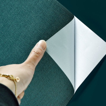  Warm bedroom wallpaper waterproof and moisture-proof self-adhesive renovation stickers Dormitory transformation Nordic linen pattern decorative wall stickers