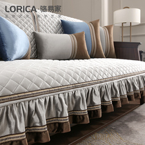 Tuscany Italian velvet sofa cover winter plush non-slip European cushion new Chinese high-grade cover cloth