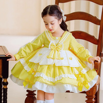 UK next sara girls Loretta Litta dress 2022 Spring childrens college Wind puffy princess dresses