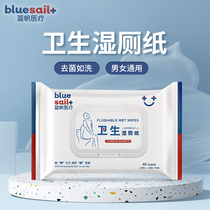 Blue Sail Medical Wet Toilet Paper Male Lady Special Family Clothes Adult Germicidal Toilet Paper Extractable Portable Pouch