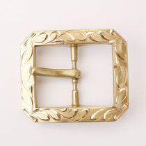 Hand-carved mens belt buckle head pure copper belt buckle head handmade all-brass plate buckle belt