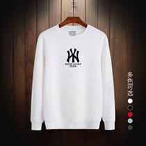 Autumn Winter in white mens T-shirt pure cotton loose with large code Chauded with a long sleeve of undershirt and