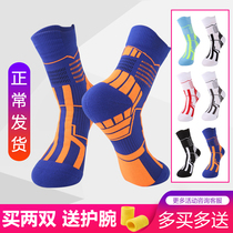 Professional elite basketball socks mens towel bottom thickened deodorant and sweat-absorbing long tube high-end outdoor running sports socks