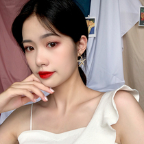 Korean version 925 silver pin fashion full drill seaStar Earrings Temperament Seaside Holiday Wind Earrings Net Red Earrings
