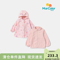 Makale girls jackets flagship store jacket two-piece childrens clothing 2022 new trendy plus velvet spring clothing