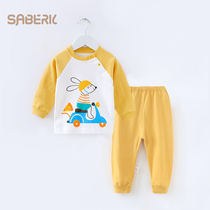 Small Shells Baby Boy Clothing Autumn Clothes Autumn Pants Pure Cotton Spring Autumn New Mens Baby Underwear Suit Girl Full Cotton Pyjamas