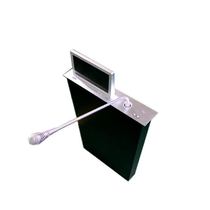 Conference room audio microphone lifter remote control central control button multiple control functions lifting automatic righting function