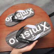 Slippers mens summer flip-flops outdoor tide drag personality Korean version of fashion outside wear tide people non-slip mens clip-on beach shoes