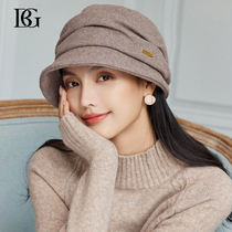 Fishermans hat female autumn and winter warm Korean fashion wild woolen beret hats graceful bowler hat