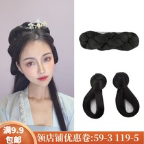 Ancient style hanfu wig bag on both sides of the pad hair bag twist bag flower thousand bones ancient Joker costume fairy style set