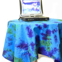 Dali new tie-dyed tablecloths ethnic characteristics cotton fabric hotel homestay background decorative painting rainbow cloth