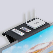 TV shelf non-hole hanging set-top box rack TV on the wifi shelf with router