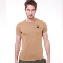 (Confederate Army)Outdoor army fans cotton high elastic perspiration new Wolf Brown 101 Airborne Division outdoor tight T-shirt