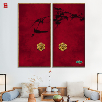 Living room wall entrance door mural wall Atmospheric dining room decorative painting Creative personality Hanging painting behind the sofa Entrance