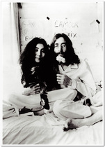 约翰列侬 披头士 大野洋子 音乐海报 摇滚乐队 艺术电影 装饰画