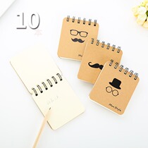 Creative Fashion Korean Stationery Mr. Beard Coop Small Notepad Note Student Prize Learning Supplies