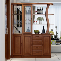 Solid wood wine cabinet porch cabinet partition cabinet hall cabinet hall cabinet double-sided screen cabinet decorative cabinet shoe cabinet wine cabinet integrated