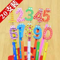 Cartoon kindergarten pencil digital wooden primary school children creative and practical encouragement stationery prizes Junior high school gifts