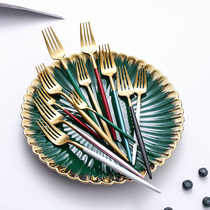 304 stainless steel fork Nordic Portuguese style home net red ins fruit fork with face steak fork pasta salad fork
